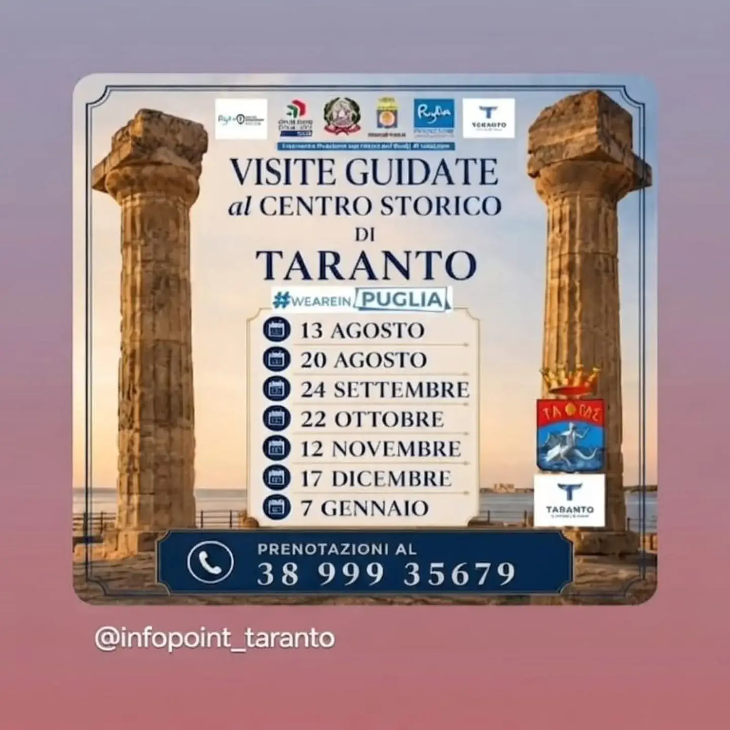 Locandina Visita guidata al centro storico di Taranto