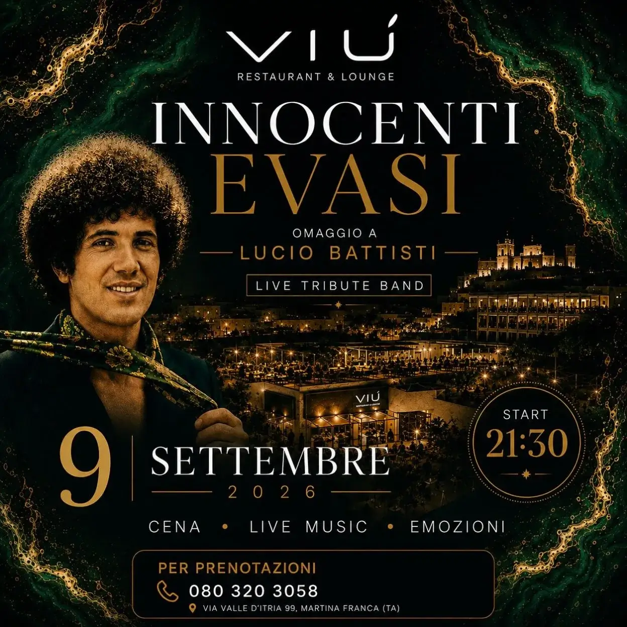 Locandina Innocenti Evasi - omaggio a Lucio Battisti