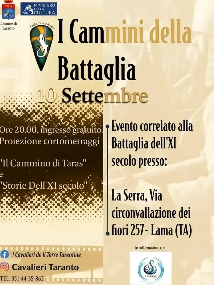Locandina I Cammini della Battaglia - due corti alla Serra