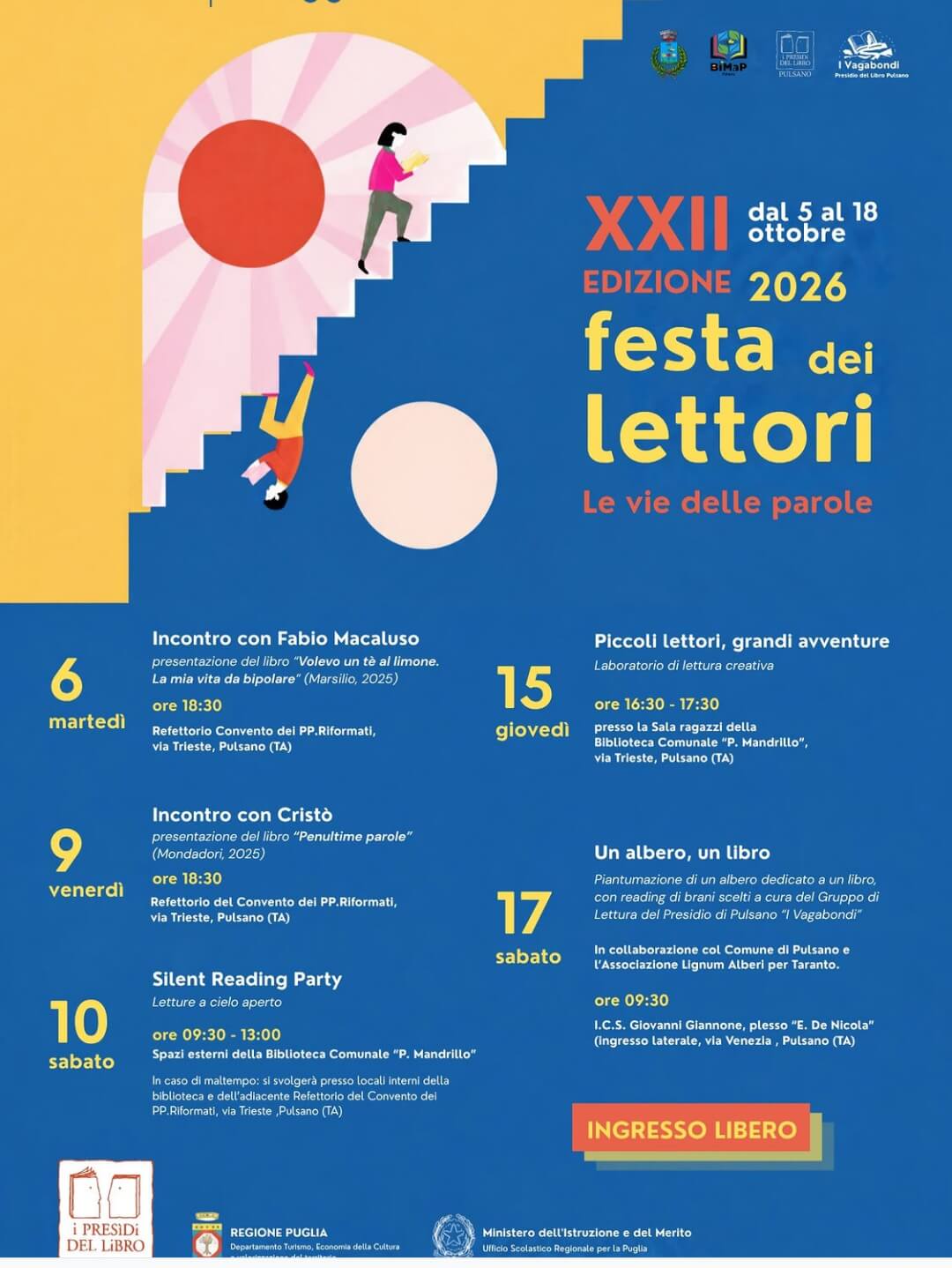 Locandina Presìdio del Libro di Pulsano - I Vagabondi