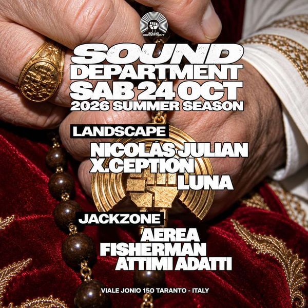 Sound Department 24 Oct W/Nicolas Julian and Aerea
